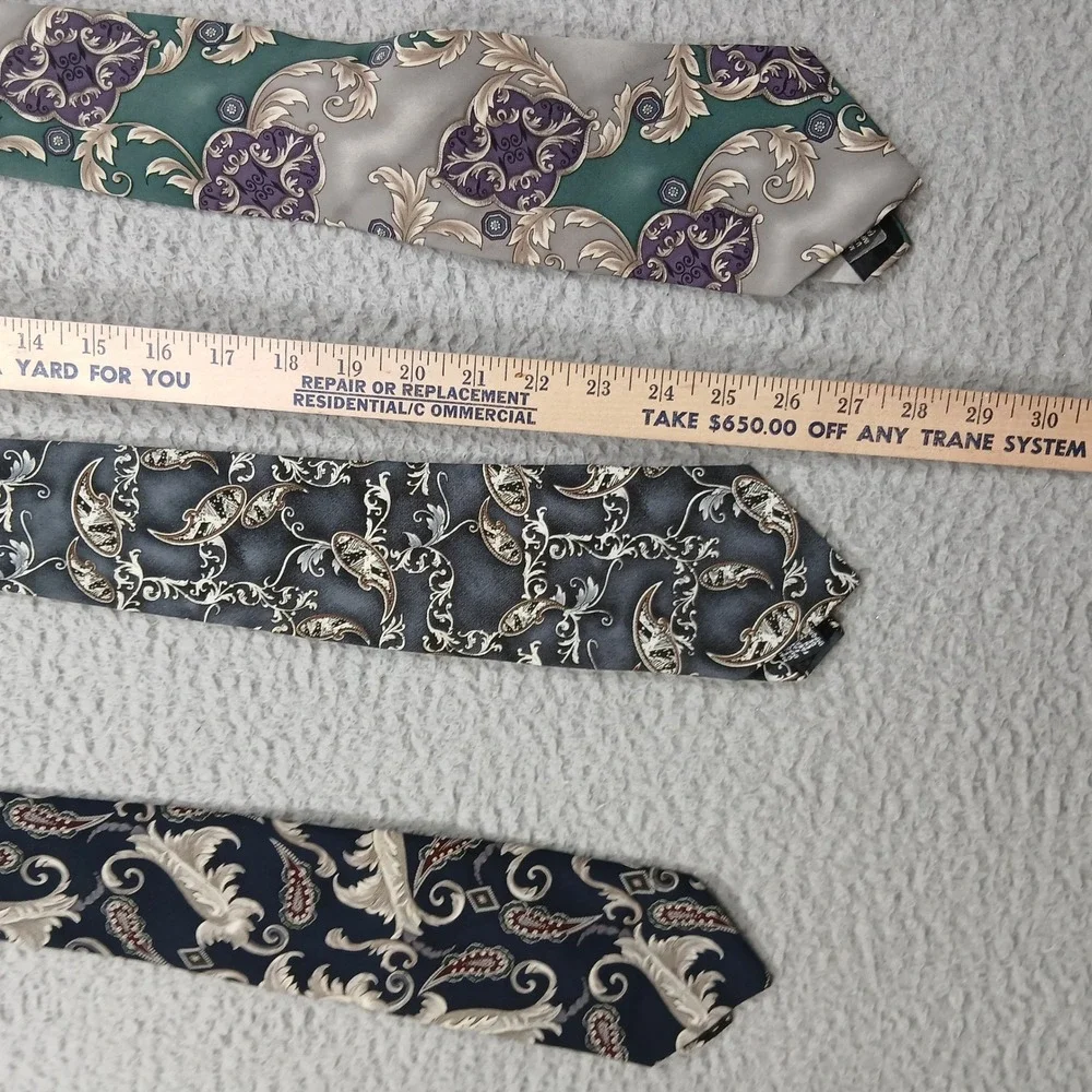 Haggar‎ Paisley Neckties Lot of 3 Men's Classic Dress Polyester